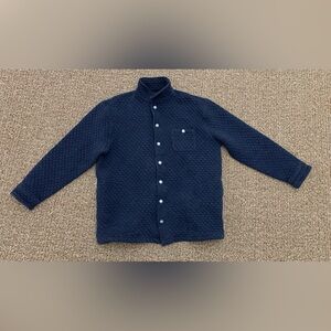 Men’s XL Navy Blue Cotton Blend PENDLETON Quilted Snap Button Shirt Jacket